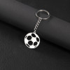 Cross-border stainless steel keychain fashionable non-fading geometric round volleyball football pendant animal pendant wholesale