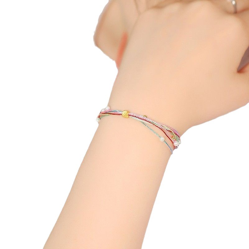 Dragon Boat Festival peace and joy colorful rope hand rope bracelet for women hand-woven finished product adjustable and versatile