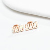 Cross-border new stainless steel fashionable personalized digital combination 111-999 earrings for girls simple mini earrings