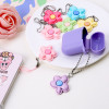 Glossy dopamine candy color keychain pendant, five-petal flower diy handmade jewelry accessories pendant for best friends