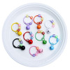 ins style small fresh color card ring bell letter bead key ring pendant diy jewelry accessories mobile phone bag pendant