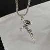 National fashion brand cross necklace for men and women, new Chinese style personality street retro pendant couple design fashion necklace
