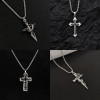 National fashion brand cross necklace for men and women, new Chinese style personality street retro pendant couple design fashion necklace