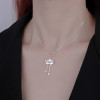 Lotus Tassel Necklace Women's New Popular Good Luck Lotus Pendant New Chinese Style Niche