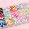 ABS magic non-porous imitation pearl round beads loose beads handmade diy accessories decorative macaron cosmetic box filled beads