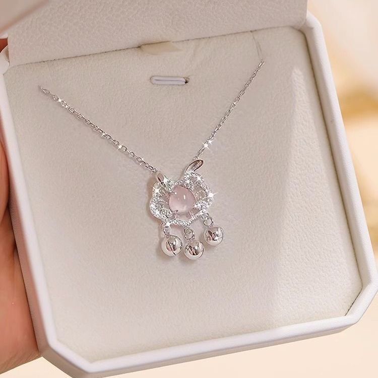 Xiangyun Bell Safe Lock Necklace for Women New Chinese Style Niche Rabbit Clavicle Chain Best Friend Gift for Girls