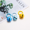 Handmade DIY painted candy color bell pendant keychain color spring buckle school bag key small fresh hanging