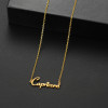 European and American cross-border stainless steel twelve constellations English jewelry accessories new women's simple personalized stacking necklace wholesale