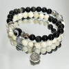[Mochuan] Volcanic stone Pixiu 18 seeds coiled dragon mantra beaded bracelet black bracelet