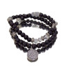[Mochuan] Volcanic stone Pixiu 18 seeds coiled dragon mantra beaded bracelet black bracelet