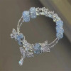 [Moxia] Chinese style blue wave bracelet, national trend, super fairy butterfly, versatile student bestie cool bracelet