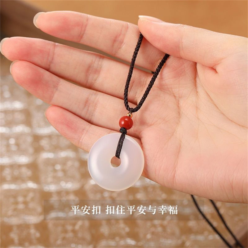 [No. 5 Necklace] Peace and Joy Couple Necklace A pair of couple braided rope pendants Peace Buckle Birthday Gift