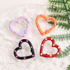 Handmade creative diy candy color simple love spring buckle love shaped open ring doll pendant bag pendant