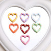 Handmade creative diy candy color simple love spring buckle love shaped open ring doll pendant bag pendant