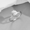 Japanese fashion personalized opening adjustable ring stainless steel cute cat women's hand accessories cross-border spot wholesale