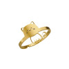Japanese fashion personalized opening adjustable ring stainless steel cute cat women's hand accessories cross-border spot wholesale