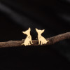 European and American cross-border stainless steel zodiac puppy earrings ins style small fashion cute mini animal earrings earrings