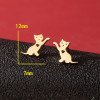 New cross-border simple and cute asymmetrical cat and puppy earrings ins personalized hollow love-shaped earrings wholesale