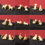 New cross-border simple and cute asymmetrical cat and puppy earrings ins personalized hollow love-shaped earrings wholesale