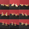 Cross-border Korean version stainless steel small animal earrings ins girls cute butterfly rabbit asymmetrical cat fish earrings