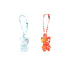 New cute creative colorful transparent three-dimensional bear pendant keychain simple and versatile couple female bag pendant