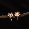 Japanese and Korean version of mini dandelion earrings ins feminine simple stainless steel personalized flower earrings wholesale