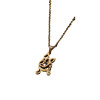 European and American cross-border stainless steel jewelry three-piece animal pug chihuahua gecko bird necklace earring set