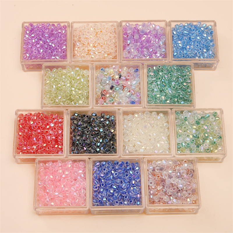 Faceted Symphony Diamond Crystal Beads Scattered Beads Handmade DIY Bracelet Necklace Bead Material Glass Jewelry Accessories