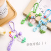 New tulip flower keychain gourd buckle pendant diy letter jewelry key ring accessories cute pendant