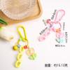 New tulip flower keychain gourd buckle pendant diy letter jewelry key ring accessories cute pendant