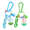 New tulip flower keychain gourd buckle pendant diy letter jewelry key ring accessories cute pendant