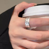 Xiaohongshu’s same style kittens and puppies can be engraved on couple’s rings, personalized ins superposition combination, cute gift for girlfriend