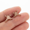 Foreign trade cross-border stainless steel cute animal earrings ins fashion cat rabbit alpaca piglet earrings wholesale