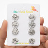 Fashionable forest style small fresh and versatile simulated flower stamen earrings ins small daisy cherry blossom combination earring set