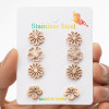 Fashionable forest style small fresh and versatile simulated flower stamen earrings ins small daisy cherry blossom combination earring set