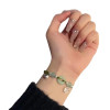 Fu brand bell safety buckle bracelet for women, braided bracelet, bestie couple style, gift for student girlfriend-S370