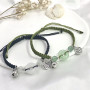 Fu brand bell safety buckle bracelet for women, braided bracelet, bestie couple style, gift for student girlfriend-S370