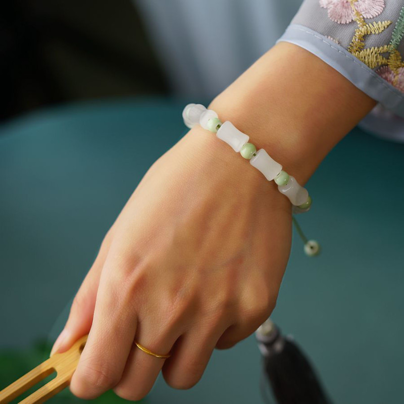 New Chinese style light luxury bamboo bracelet for women ins niche fashion versatile design high quality
