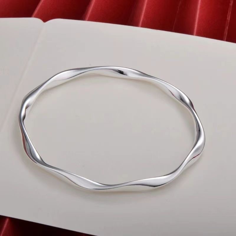 High-end water ripple bracelet women's solid bracelet young style high-end ins bracelet