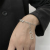 Gothic Irregular Puppy Bone Bracelet for Men and Women Couples Best Friend Accessories Simple and Medium