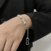 Gothic Irregular Puppy Bone Bracelet for Men and Women Couples Best Friend Accessories Simple and Medium
