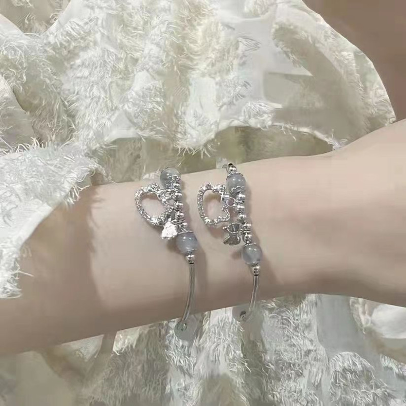 kitty cat bracelet female ins niche design simple and versatile couple student bracelet