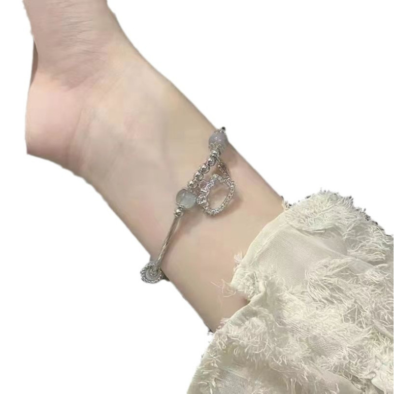 kitty cat bracelet female ins niche design simple and versatile couple student bracelet