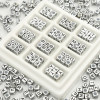 Ancient silver square acrylic English letter beads loose beads DIY handmade beaded bracelet necklace decoration accessories
