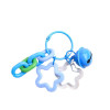 Colorful double five-pointed star chain buckle keychain pendant candy-colored bell diy jewelry accessories cute bag decoration