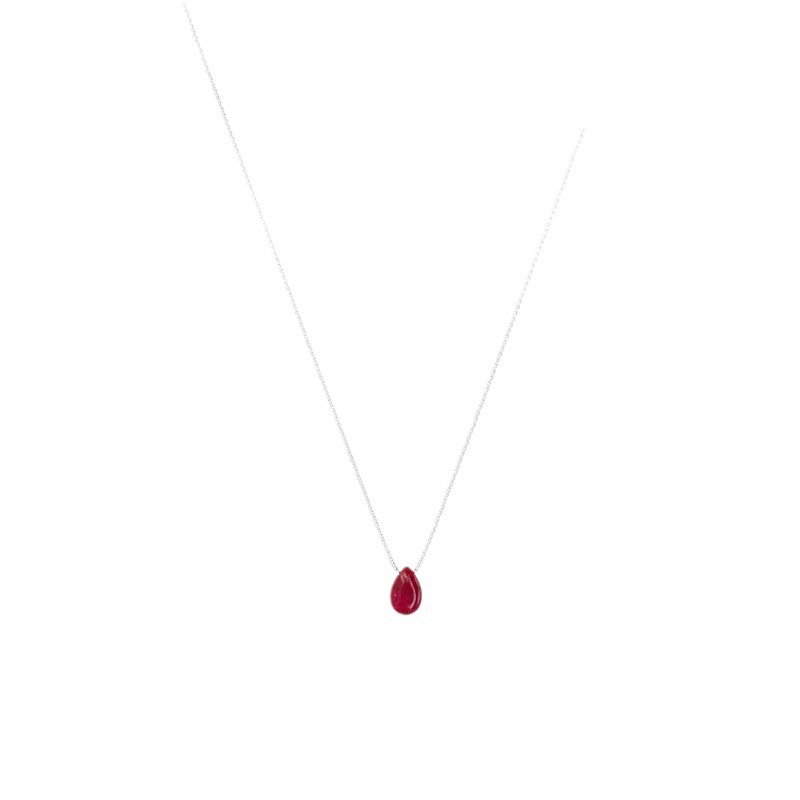 New water drop pendant necklace for women, simple and high-end clavicle chain, niche design, versatile and exquisite neck necklace accessories