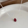 New water drop pendant necklace for women, simple and high-end clavicle chain, niche design, versatile and exquisite neck necklace accessories