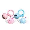 Creative dopamine star wings keychain pendant colorful bell jewelry accessories cute student school bag pendant