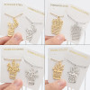 INS simple light luxury style stainless steel small fresh plant cactus potted sweater necklace autumn and winter clavicle chain