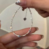 Niche high-end temperament trendy personality fashion broken silver star bracelet unique design exquisite hand jewelry for women